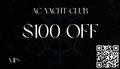AC Yacht Club $100 gift card