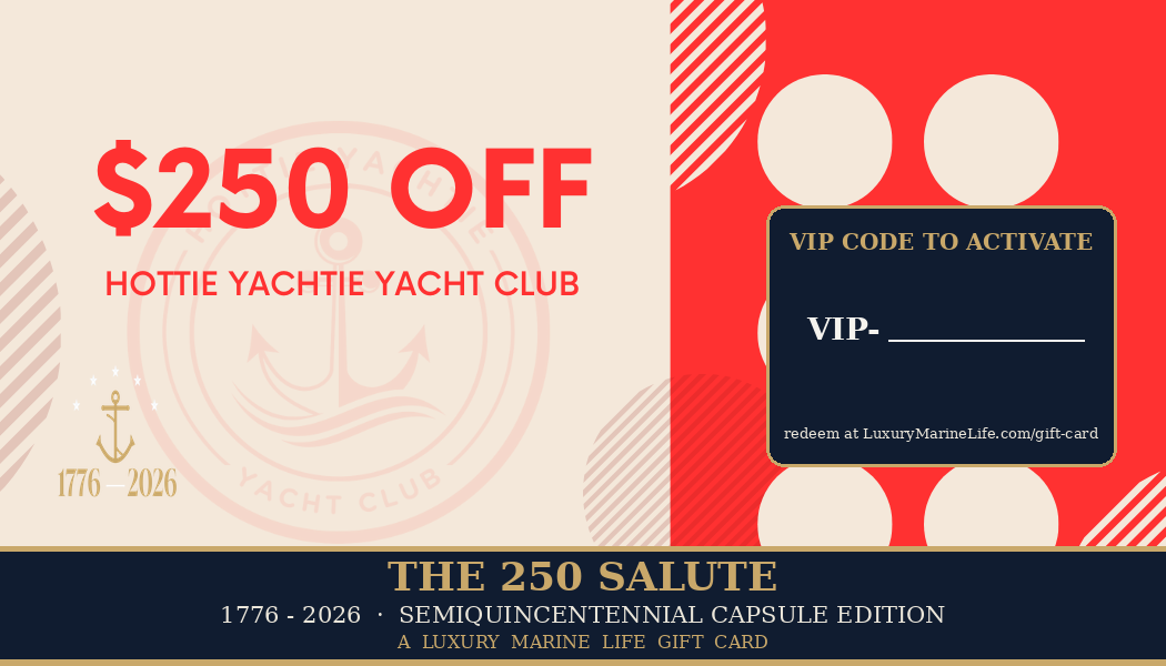 The 250 Salute $250 gift card with VIP activation code - Hottie Yachtie edition